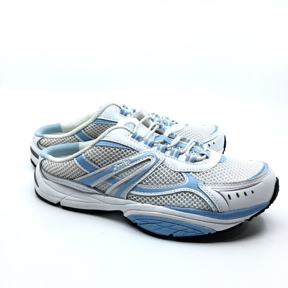 Cheeks White and Blue Runner's Sneakers - Picture 3 of 8